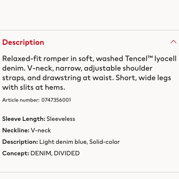 H&M Lyocell Strapless Romper - Picture 6 of 7